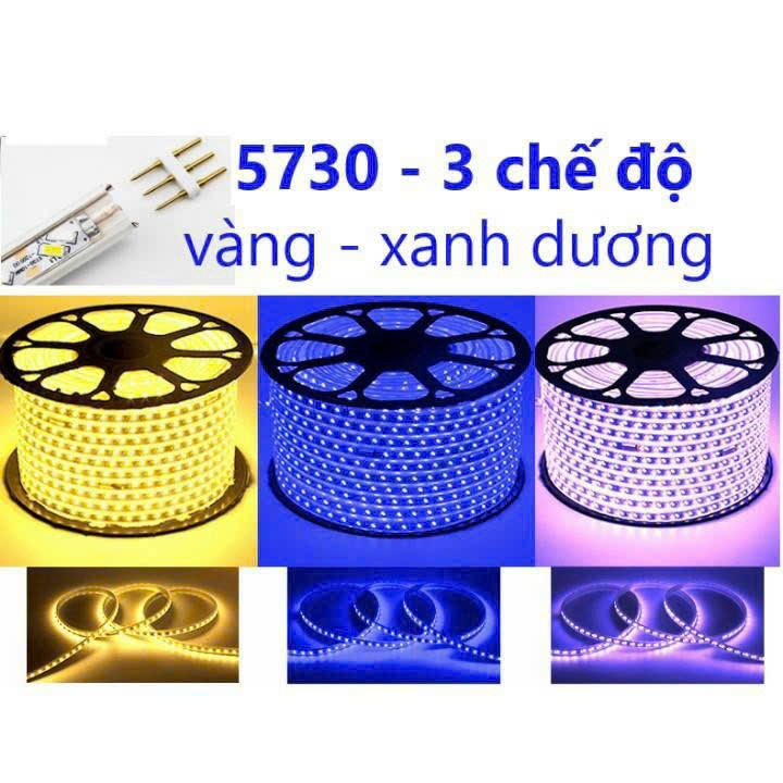 Nguồn đèn led dây 3 mầu 5 chế độ(3kim liền nguồn)