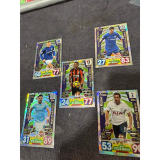 Full Set 5x Thẻ Match Attax Permier League Hattrick Hero Mùa 2017/18 17/18 ( Hàng Chính Hãng )