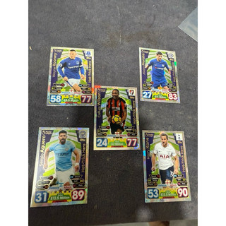 Full Set 5x Thẻ Match Attax Permier League Hattrick Hero Mùa 2017/18 17/18 ( Hàng Chính Hãng )