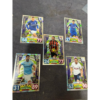 Full Set 5x Thẻ Match Attax Permier League Hattrick Hero Mùa 2017/18 17/18 ( Hàng Chính Hãng )