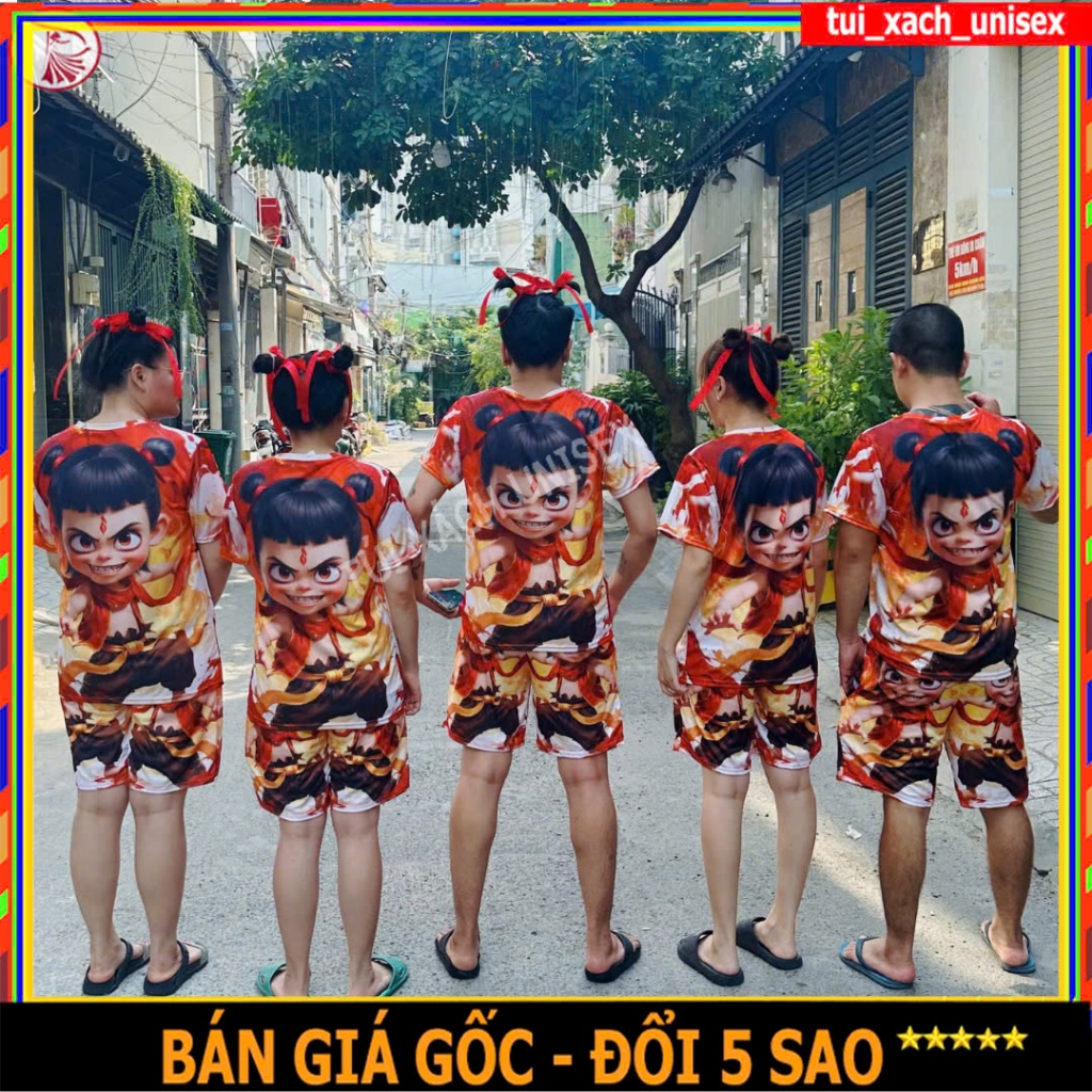 Bộ quần áo NATRA HỒNG HÀI NHI GIÁNG THẾ in họa tiết đẹp, đồ tập gym thể thao vải thun lạnh SSL