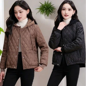 Áo PHAO NỮ TRÁM CÓ MŨ chất nhung tăm (kèm ẢNH THẬT) Hàng Quảng Châu 3 màu ĐEN, NÂU, KAKI