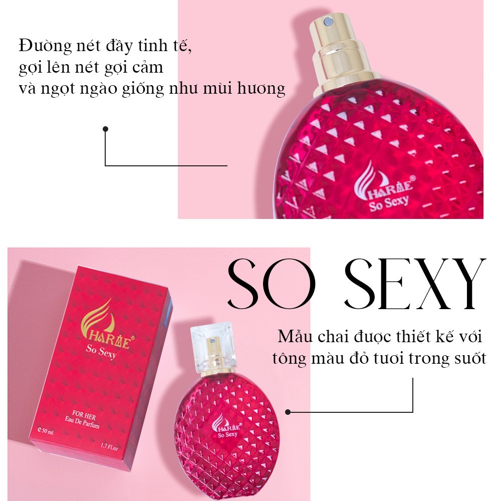 Ảnh Nước Hoa Nữ Charme So Sexy 50ml Chính Hãng, Thơm Lâu, Quyến Rũ, Sang Trọng 4