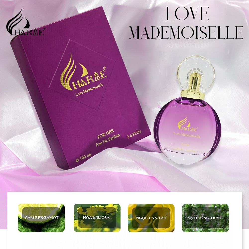 Ảnh Nước Hoa Nữ CHARME LOVE MADEMOISELLE 100ml, Hương Hoa Cỏ, Nữ Tính, Nhẹ Nhàng 4