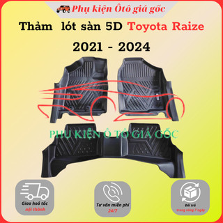 Thảm lót sàn NHỰA 5D TRÀN VIỀN xe Toyota Raize 2020 - 2025 Thảm NHỰA TPE 5D đúc nguyên khối theo xe - 2 hàng