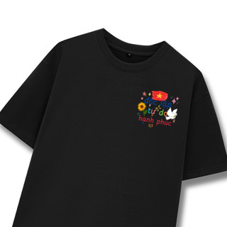Áo Thun UNISEX form rộng nam nữ in hình 1 mặt Độc lập tự do yêu nước chất Cotton mềm mịn co dãn 2c