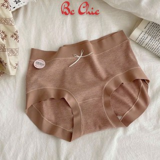 Quần lót cotton viền su nữ Q 872 - Quần lót đính nơ kháng khuẩn mềm mại co giãn 8 chiều BC CHIC