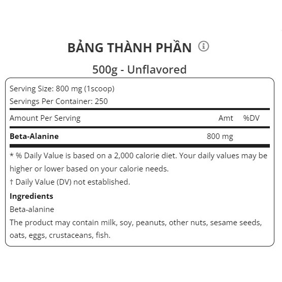 OstroVit Beta-Alanine 200g | Thực Phẩm Bổ Sung Thể Thao Tiện Lợi