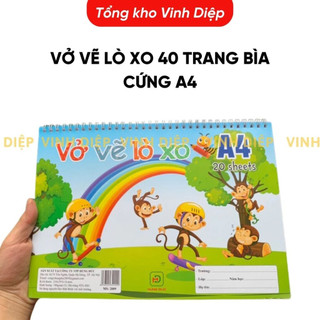 Vở vẽ mĩ thuật A4 gáy lò xo 40 trang dùng cho học sinh