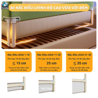 Thanh Chắn Giường Cho Bé Nâng Cấp Cao 105cm, Chắn Giường Pakey Nâng Hạ Dễ Dàng, Chắc Chắn, Bảo Hành 1 Năm
