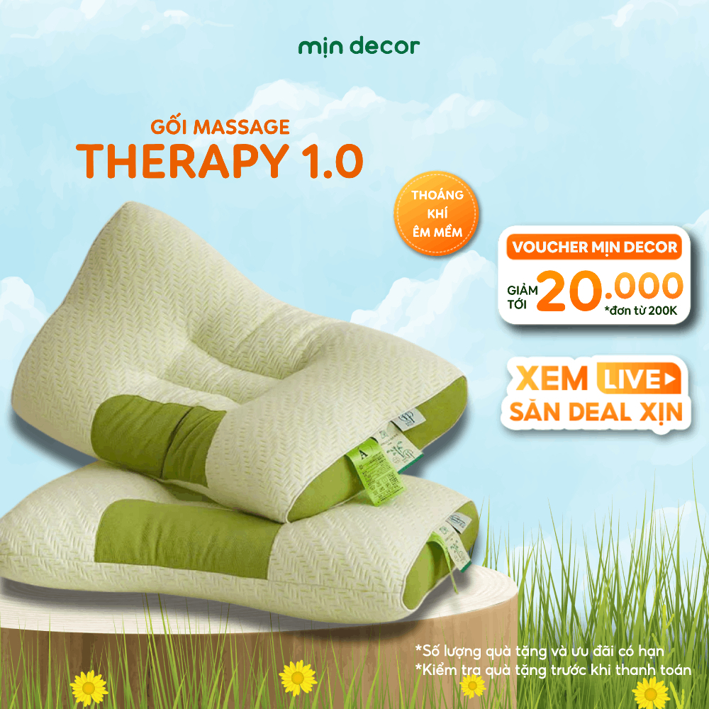 Ảnh Gối công thái học Massage Therapy 1.0 kích thước 40x74cm Mịn Decor 1
