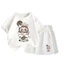 Set Bộ Quần Áo Cho Bé - Chất Vải Cotton Mặc Vào Mùa Hè, Hình Labubu Cốc Coffee Đáng Yêu Cute (M 89)