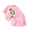 Set Bộ Quần Áo Cho Bé - Chất Vải Cotton Mặc Vào Mùa Hè, Hình Labubu Cốc Coffee Đáng Yêu Cute (M 89)