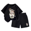 Set Bộ Quần Áo Cho Bé - Chất Vải Cotton Mặc Vào Mùa Hè, Hình Labubu Cốc Coffee Đáng Yêu Cute (M 89)