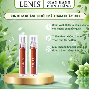 Son Kem Kháng Nước Màu Cam Cháy C03 BELIPS BST Mới "City At Night" Siêu Mướt Mềm Mịn Môi - LENIS