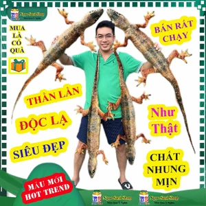 GẤU BÔNG CON THẰN LẰN THẠCH SÙNG TẮC KÈ 3D NHƯ THẬT DÀI 130CM ĐẸP NHƯ ẢNH - đồ chơi doll