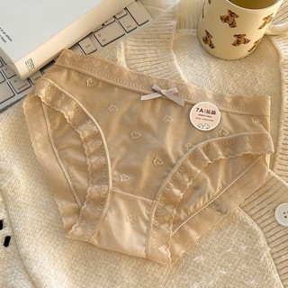 Combo 10 Quần Lót Nữ Ren Họa Tiết Trái Tim Mềm Mại Mỏng Nhẹ Size M L XL Mã 7A