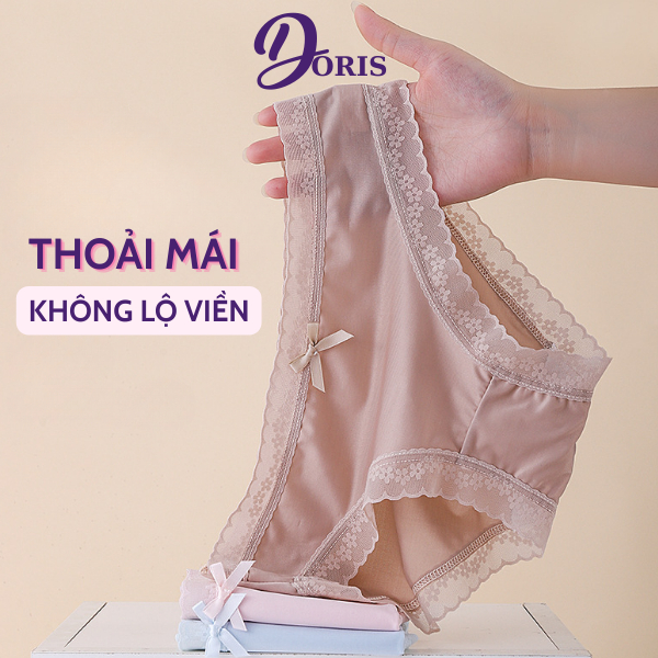 Quần Lót Nữ Thun Lạnh Phối Ren Mềm Mại Sexy Gợi Cảm DORIS - 350