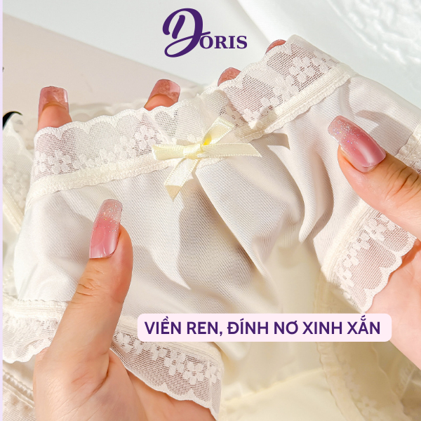 Quần Lót Nữ Thun Lạnh Phối Ren Mềm Mại Sexy Gợi Cảm DORIS - 350