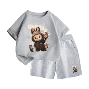 Bộ Quần Áo Hình Gia Đình Labubu CLOUDZY Đáng Yêu Vui Vẻ, Vải Cotton Phù Hợp Mặc Vào Mùa Hè (M 27)