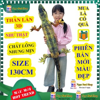 GỐI ÔM CON THẰN LẰN THẠCH SÙNG TẮC KÈ NHỒI BÔNG 3D NHƯ THẬT DÀI SIÊU MỊN [NGỌC SUSI]