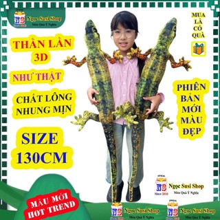 GỐI ÔM CON THẰN LẰN THẠCH SÙNG TẮC KÈ NHỒI BÔNG 3D NHƯ THẬT DÀI SIÊU MỊN [NGỌC SUSI]