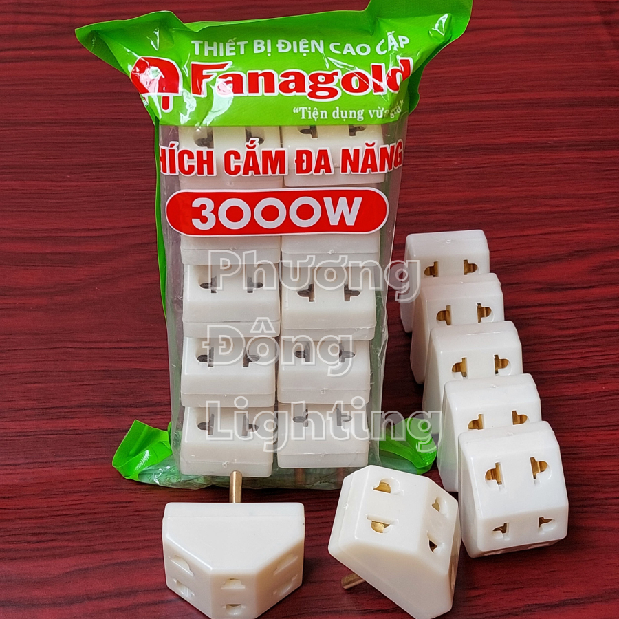 Combo 10 Phích cắm chia 3 ổ cắm 3000W