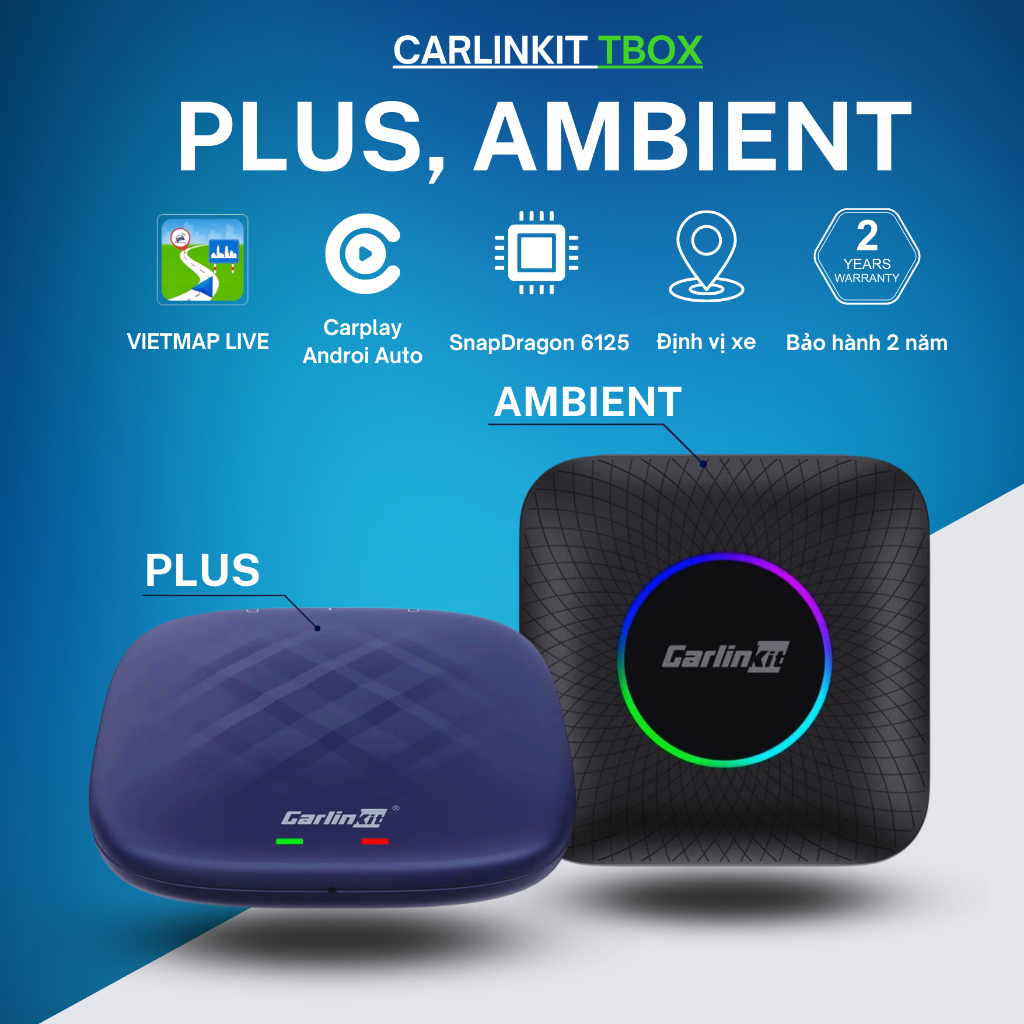 Bộ Android Box Chính Hãng Carlinkit Tbox Ambient Led Qualcomm 6225 ...