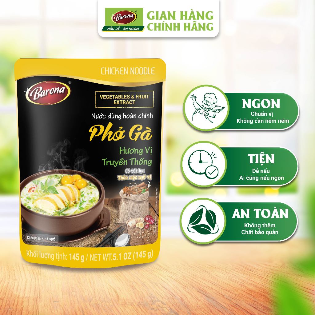 Ảnh Combo 1 gói Nước dùng Phở Bò 150g và 1 gói Nước dùng Phở Gà 145g [Tặng 1 hũ Sate Tôm Siêu Ngon 100g] 4