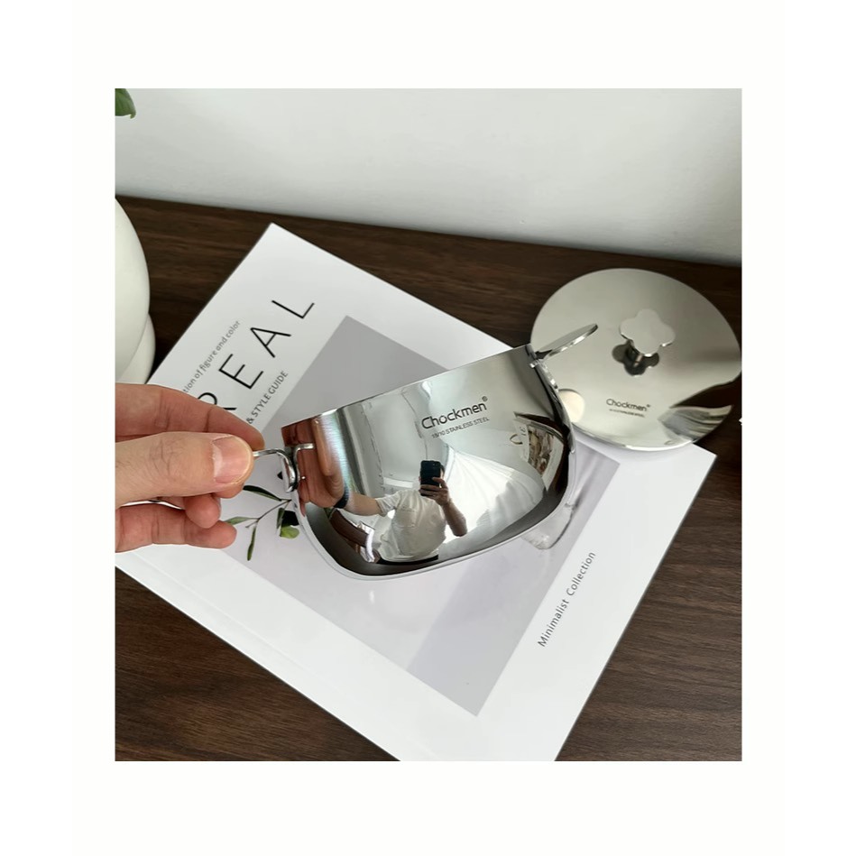 Nồi Chockmen 10cm Có Nắp, Nồi Tai Gấu Mini Dùng Được Tất Cả Bếp CKM231