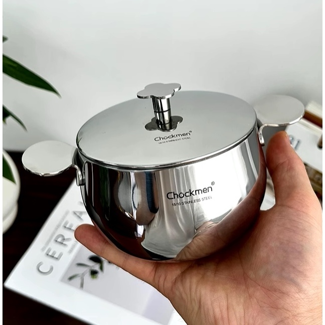 Nồi Chockmen 10cm Có Nắp, Nồi Tai Gấu Mini Dùng Được Tất Cả Bếp CKM231