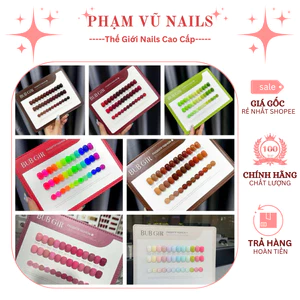 Set sơn 12 màu BUBGIR - Sơn móng tay siêu mướt, siêu đặc lên màu cực xinh tặng kèm bảng màu