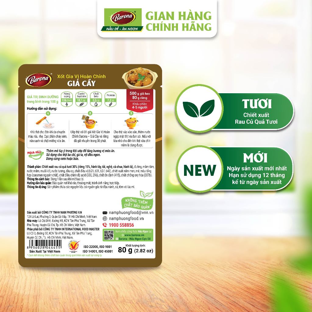 Ảnh Gia vị Giả Cầy Barona 80g ướp ngon chuẩn vị không cần nêm nếm 2