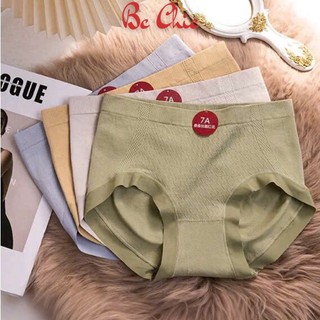 Set Quần lót 7A cotton dệt kim kháng khuẩn cạp cao - Quần chip nữ BC CHIC