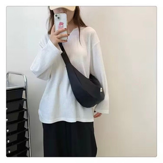 Túi Đeo Chéo Vải Canvas Dung Tích Thường Ngày Chống Thấm Nước Cho Nữ Sinh Viên Đại Học Đi Học