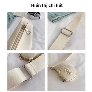 Túi Đeo Chéo Vải Canvas Dung Tích Thường Ngày Chống Thấm Nước Cho Nữ Sinh Viên Đại Học Đi Học