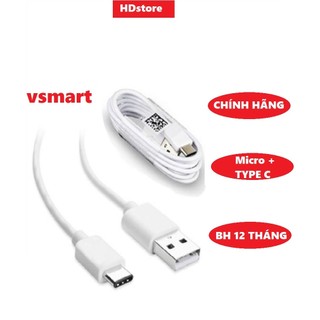 Cáp sạc Vsmart Micro, Type C chân zin bóc máy
