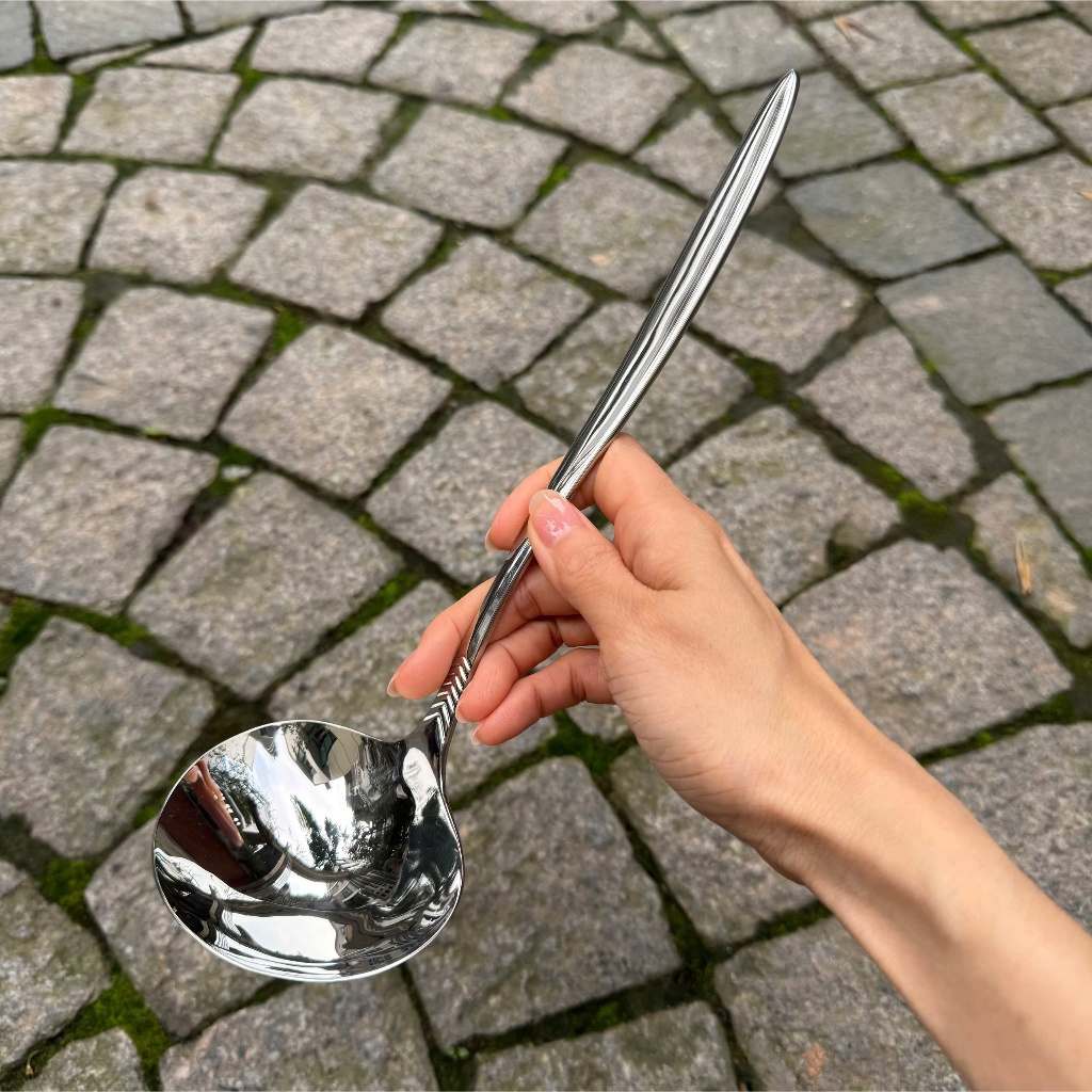 Muôi Canh CHOCKMEN Inox18/10Cực Dày Xuất Đức Muỗng Múc Canh Thìa To Muôi Canh Vá Nhà Bếp Nguyên Khối