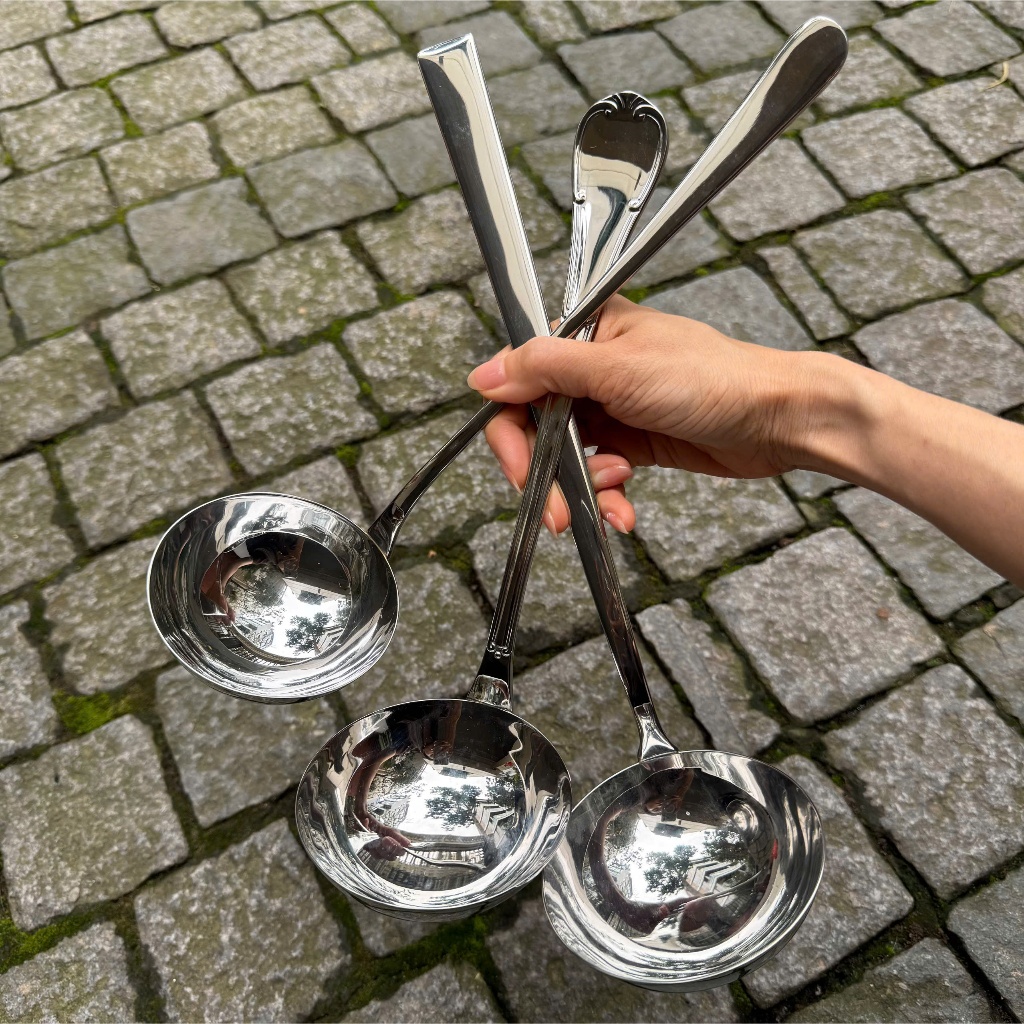 Muôi Canh CHOCKMEN Inox 18/10 Cực Xịn Muỗng Múc Canh Thìa To Muôi Canh Vá Nhà Bếp Nguyên Khối