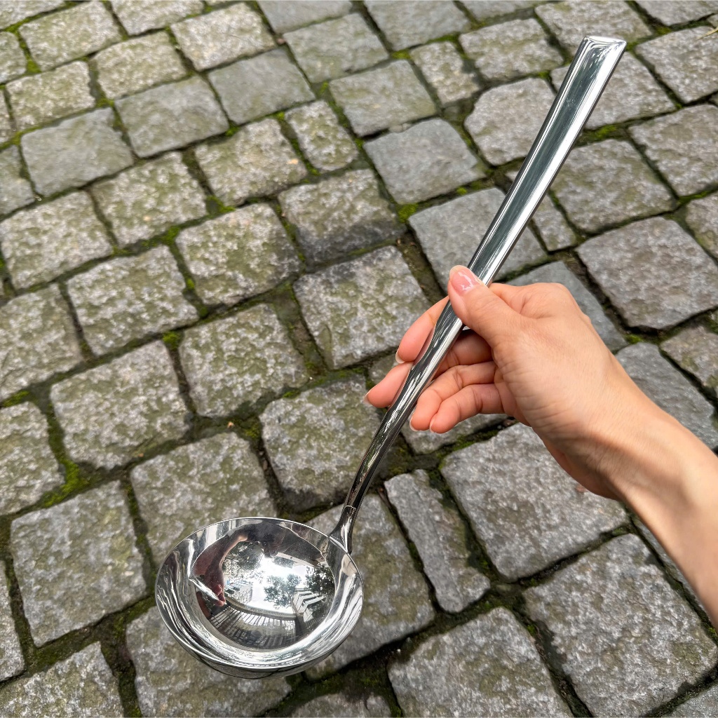 Muôi Canh CHOCKMEN Inox 18/10 Cực Xịn Muỗng Múc Canh Thìa To Muôi Canh Vá Nhà Bếp Nguyên Khối