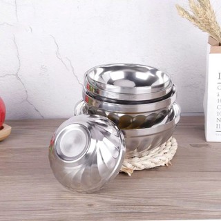 Tô chén bát inox kiểu dáng xoắn Hàn Quốc 2 lớp cách nhiệt ,Tô Chén inox cao cấp đủ kích cỡ