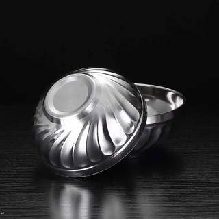 Tô chén bát inox kiểu dáng xoắn Hàn Quốc 2 lớp cách nhiệt ,Tô Chén inox cao cấp đủ kích cỡ