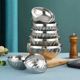 Tô chén bát inox kiểu dáng xoắn Hàn Quốc 2 lớp cách nhiệt ,Tô Chén inox cao cấp đủ kích cỡ