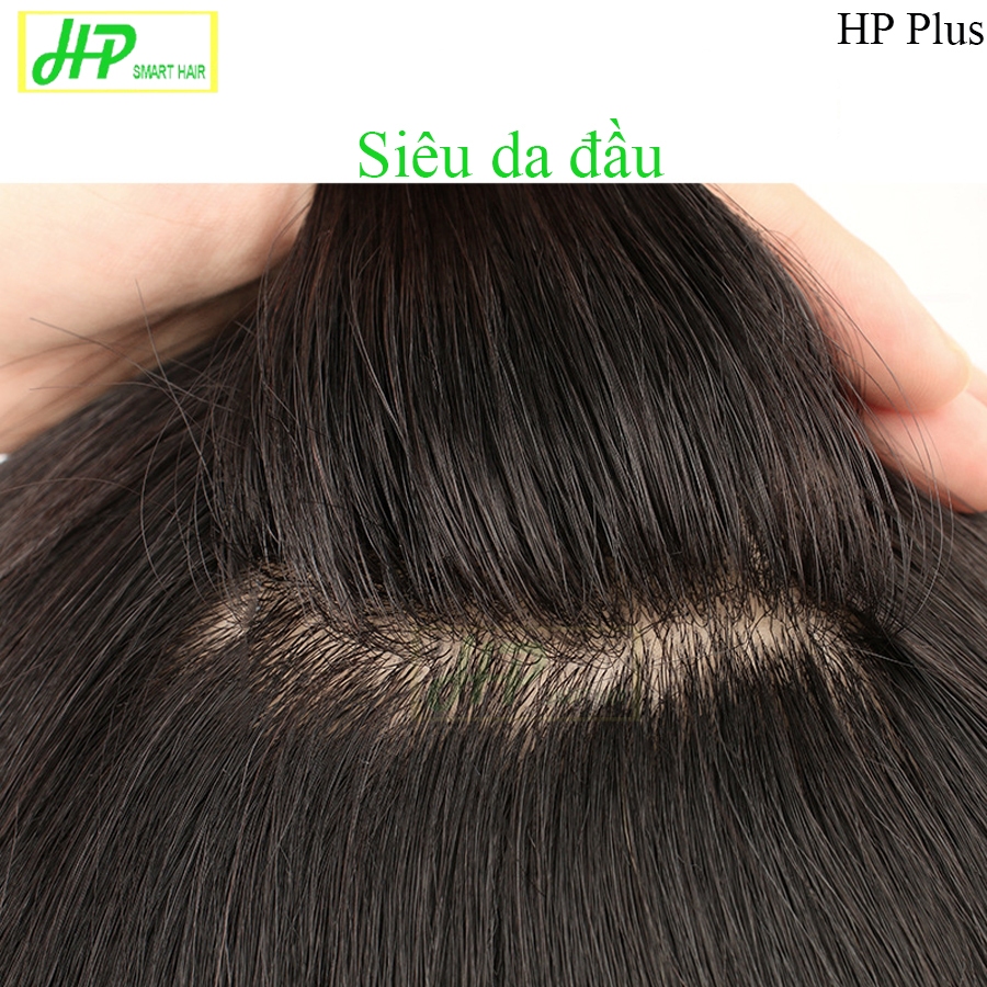 Ảnh Tóc giả nam mái siêu da đầu HP SMART HAIR mã HP Plus, làm từ tóc thật 1