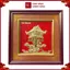 Tranh Đồng Chùa Một Cột - Đồng Đỏ , Giả Cổ ( 26x26cm ) - Cửu Diệu Thiên - MC002