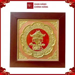 Tranh Đồng Chùa Một Cột ( 42x42cm ) - Cửu Diệu Thiên - MC004