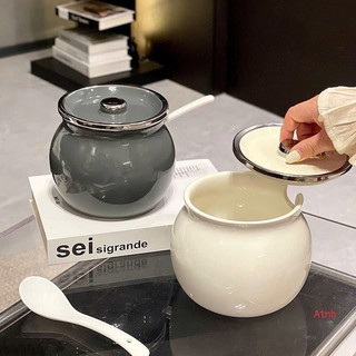 Hũ Gia Vị / Hũ Mỡ Senno Phong Nhật Bản Gốm Sứ Mạ Kẽm Cao Cấp Chịu Nhiệt Độ Cao An Toàn Phong