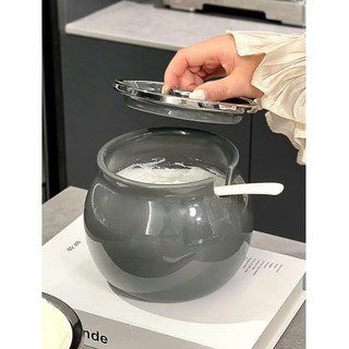Hũ Gia Vị / Hũ Mỡ Senno Phong Nhật Bản Gốm Sứ Mạ Kẽm Cao Cấp Chịu Nhiệt Độ Cao An Toàn Phong