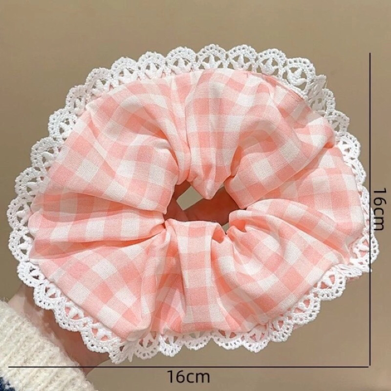 Dây Buộc Tóc Kẻ Caro xinh xắn