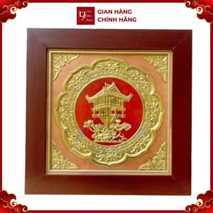 Tranh Đồng Chùa Một Cột ( 42x42cm ) - Cửu Diệu Thiên - MC011